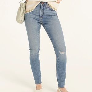 JCrew 10” high rise toothpick Jean